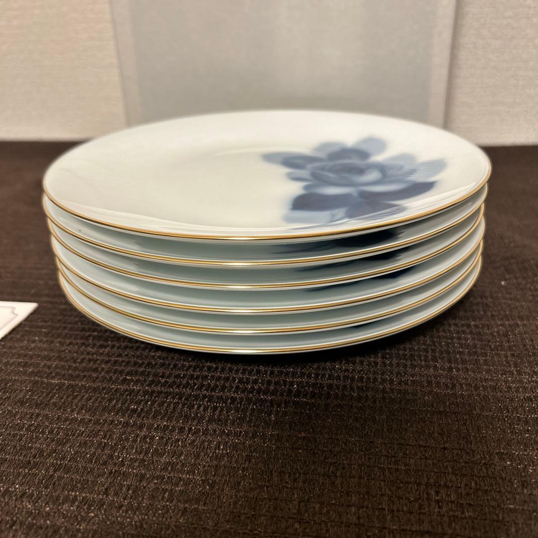 大倉陶園　ブルーローズ　デザートプレート　19.5cm 新品未使用