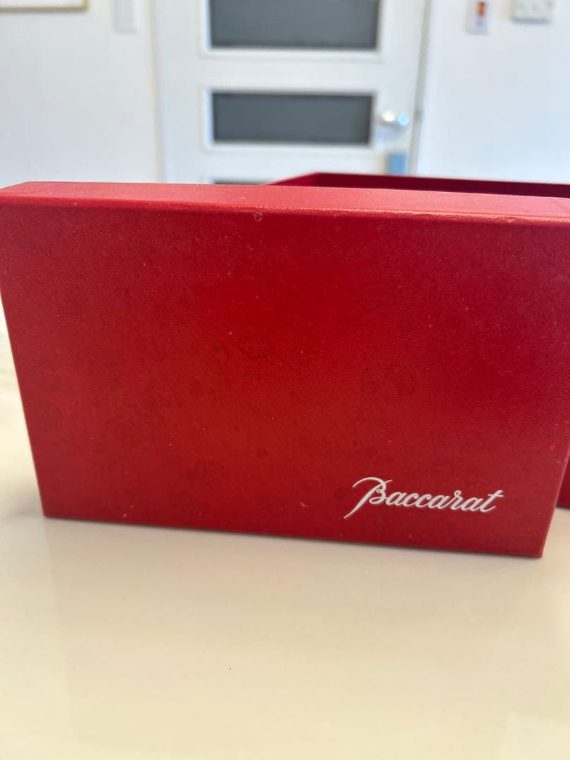 【美品】Baccaratクリスタルクリスマスツリー(グリーン)オブジェ、置物