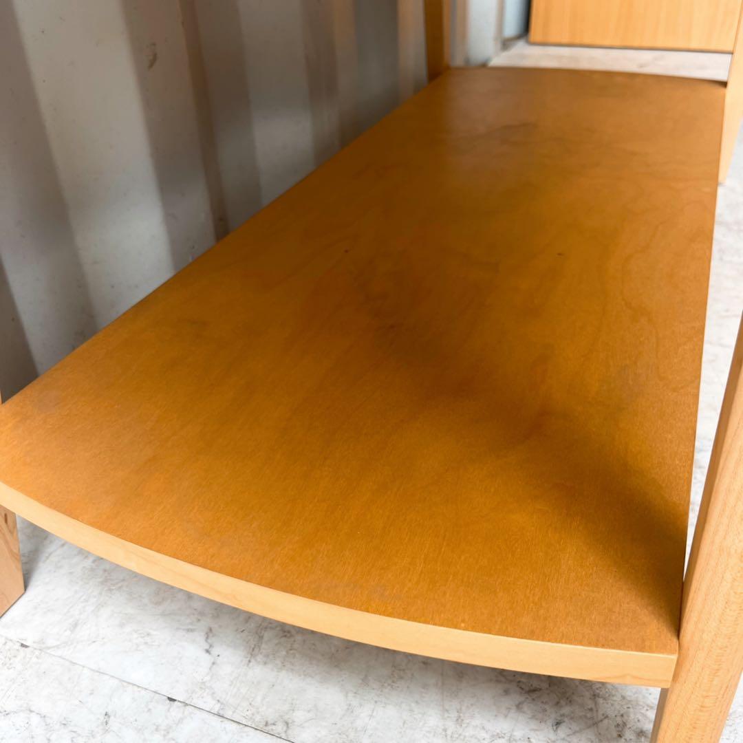 取付無料！イデー ARC アーク 北欧風天然木棚付きローテーブル✨