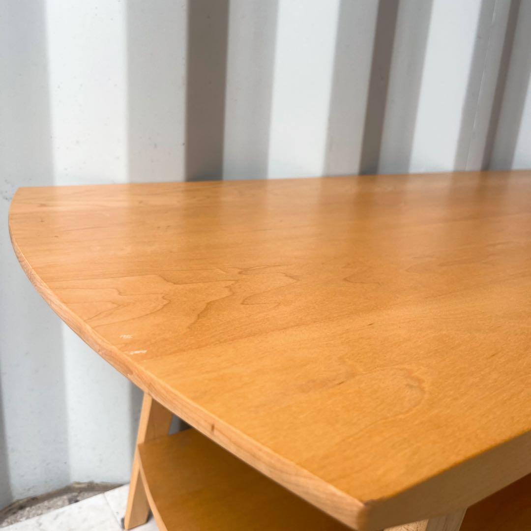 取付無料！イデー ARC アーク 北欧風天然木棚付きローテーブル✨