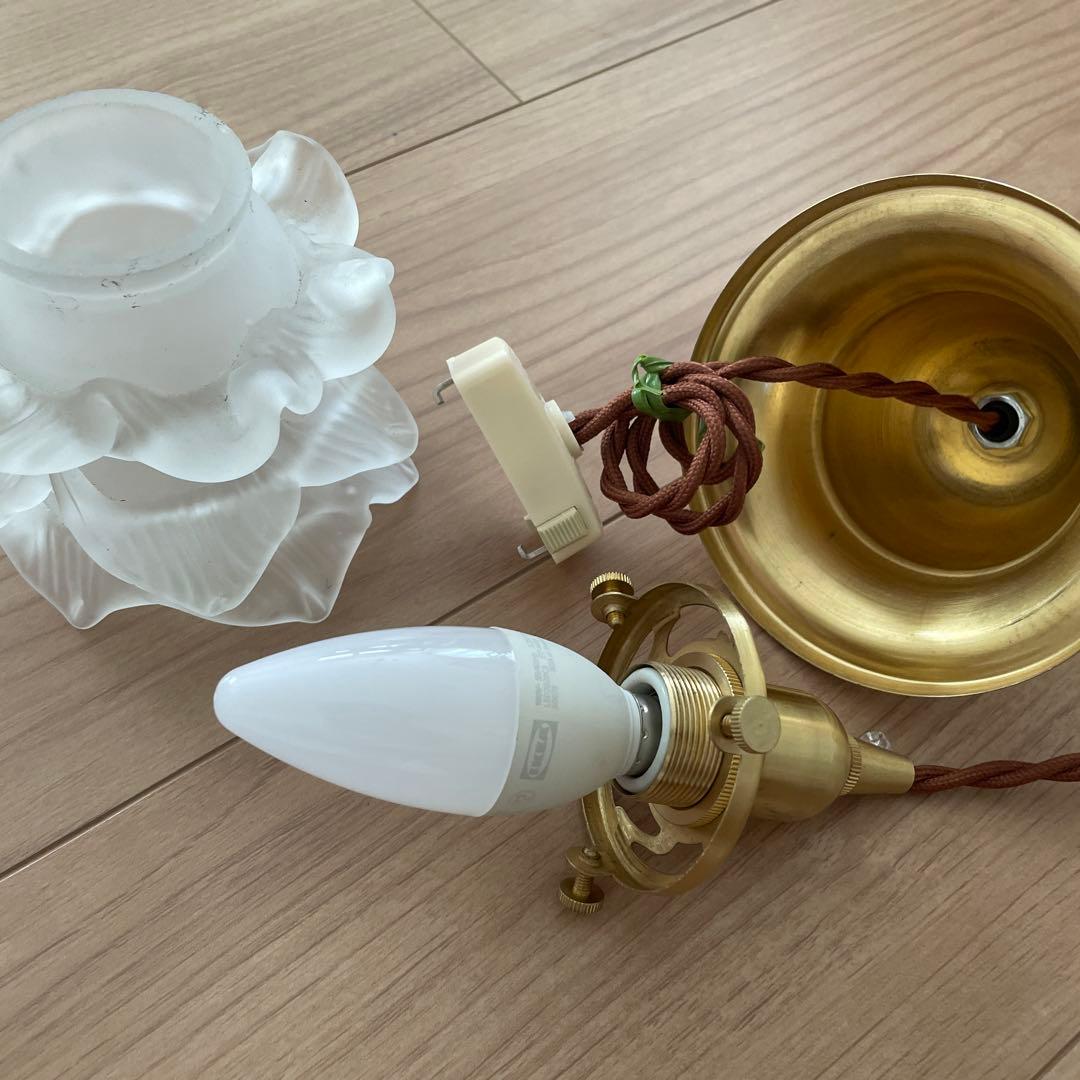 フレンチアンティーク　ランプシェード　ペンダントライト