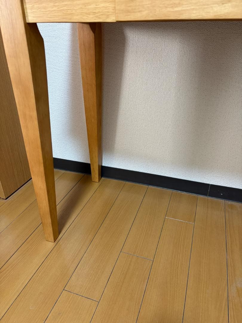 完成品・送料込】木製スリムデスク 幅90㎝ 引出し付き たのメル便