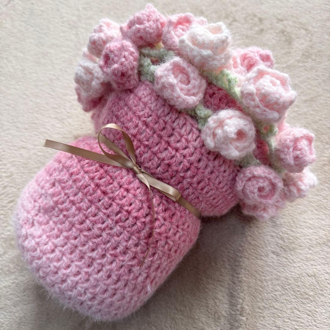 バラ 花束ブランケット 100cm ベビーピンク グラデーション