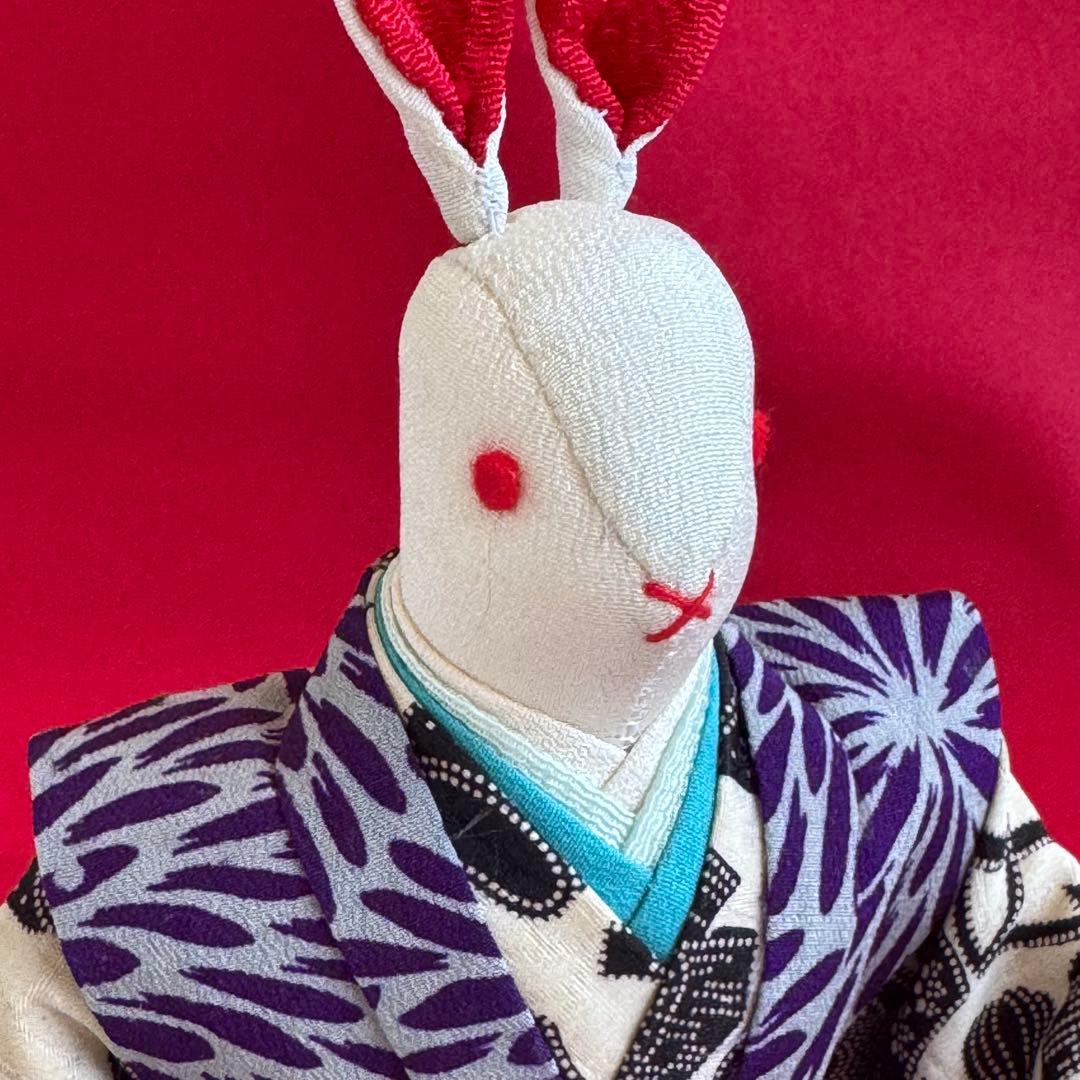 うさぎ雛　兎のひな人形　ちりめん細工