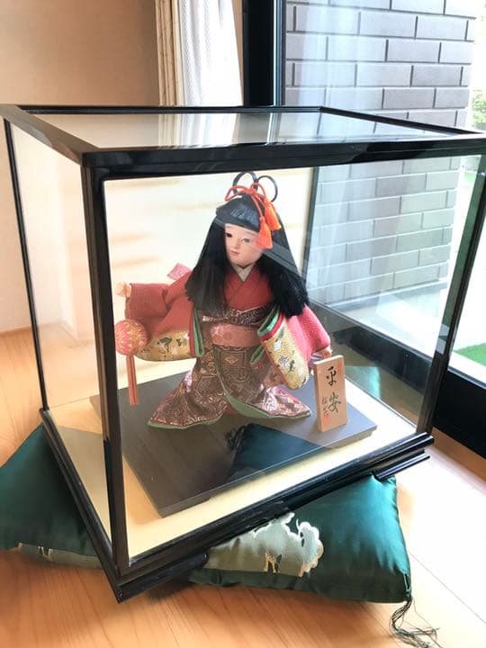 【送料無料 美品】市松人形　日本人形　希少　作家物　手作り　ガラスケース入り