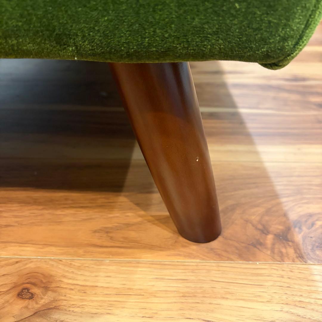 【送料込】カリモク60 ロビーチェアモケットグリーン　3シーター