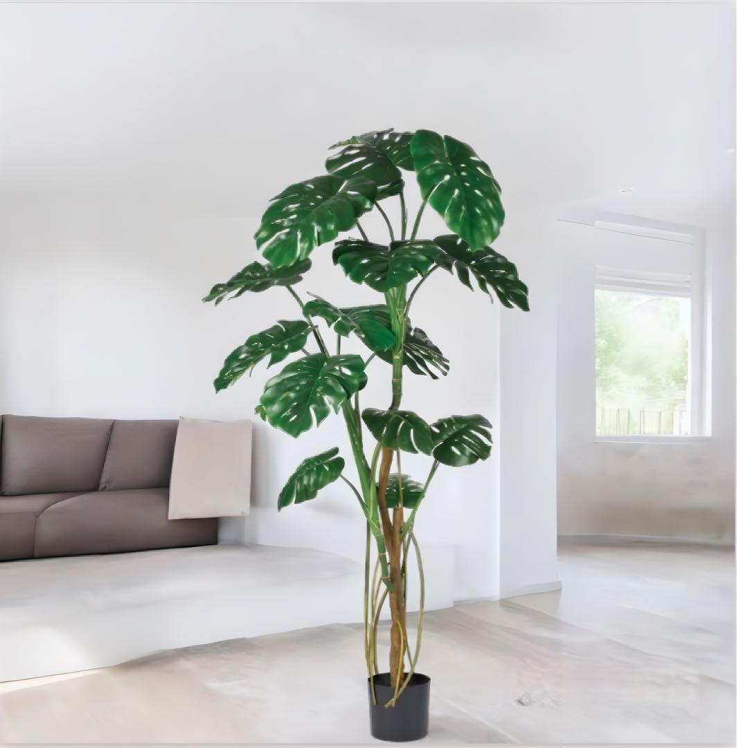 光触媒　人工観葉植物　ウォールグリーン　フェイクグリーン　モンステラポット180