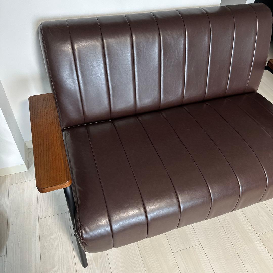 ニトリ ソファ ソファー 2人掛け Nシールド ステイン ブラウン