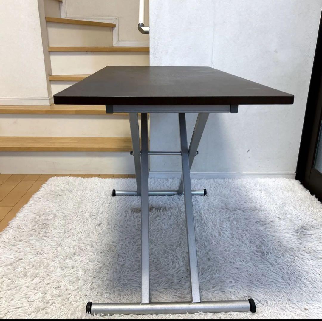 ニトリ 無段階 昇降テーブル テーブル幅120cm 高さ調節 机 昇降式