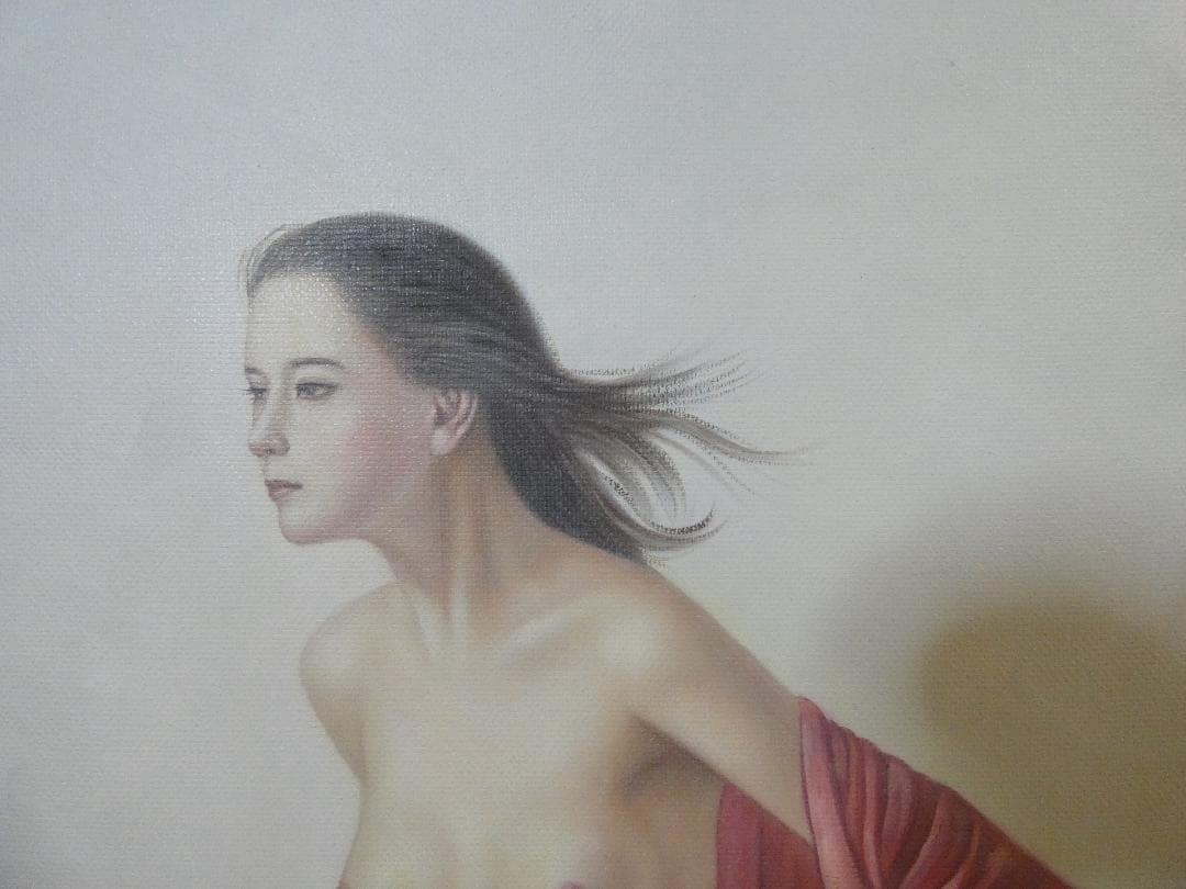 絵画　 油彩　高塚省吾「人物」 サイン　F8サイズ　額装済み 肉筆手描き