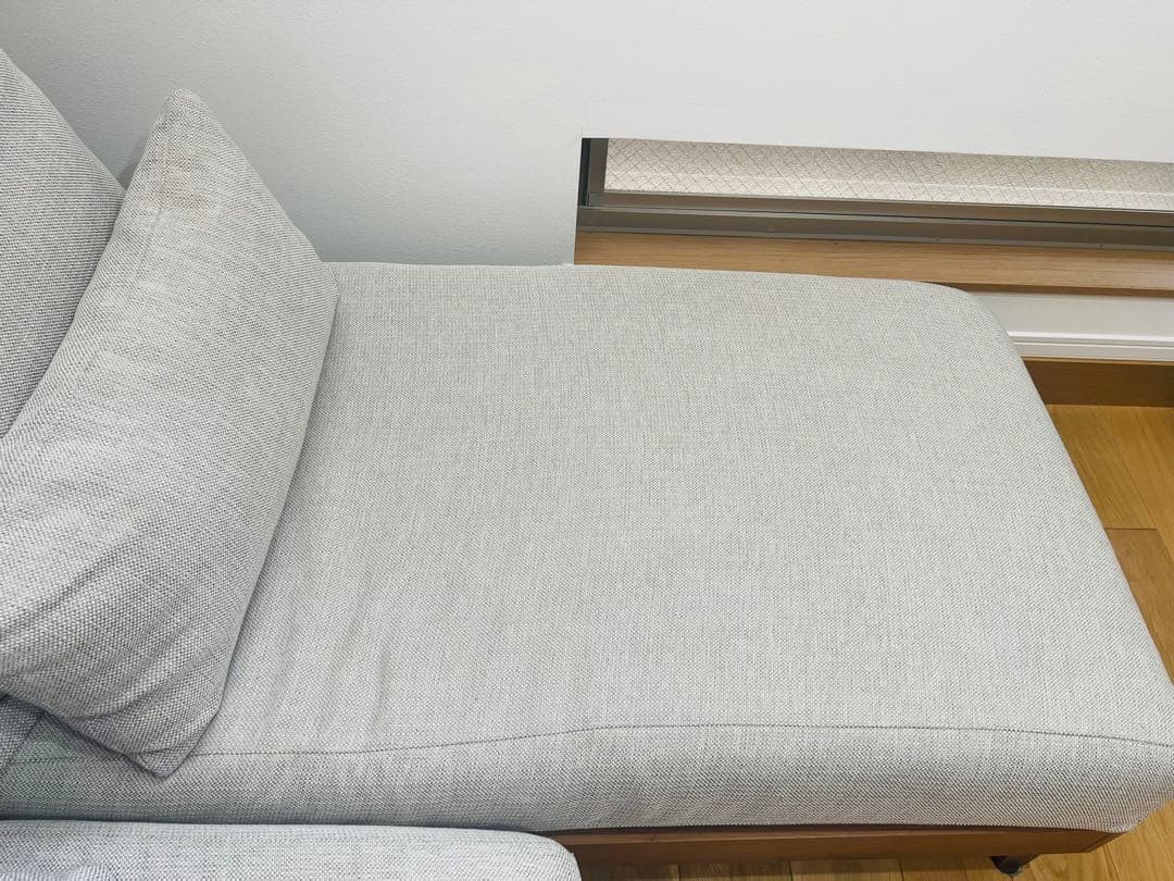 ニトリ 布張りカウチソファ　(FK02)　グレー　L字型可能