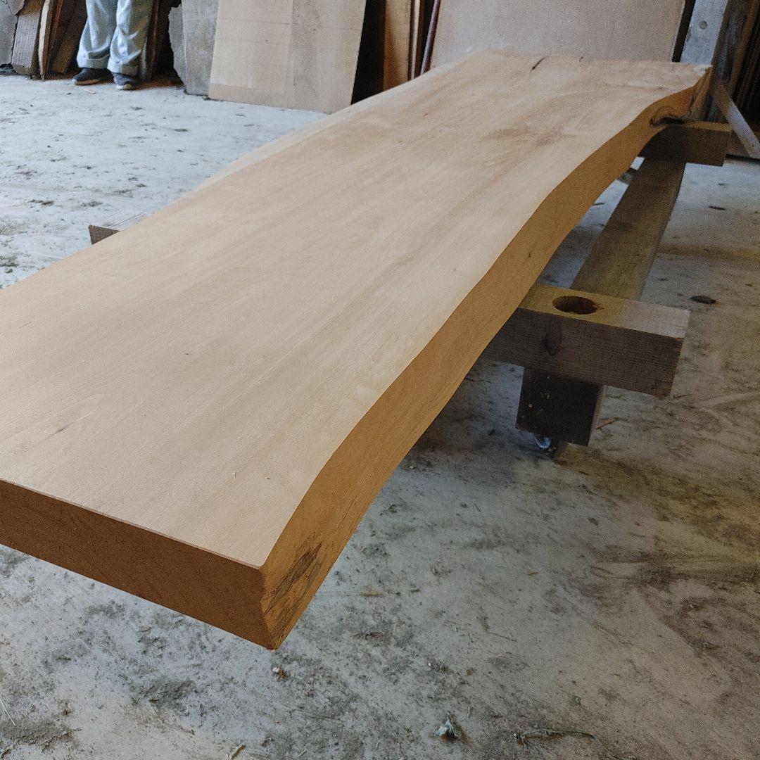 送料込み　一枚板　カツラ　無垢材　天板　テーブル　カウンター DIY　番号13