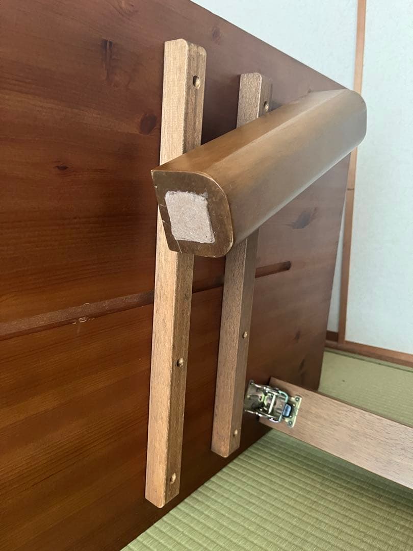 折りたたみ足　木製ローテーブル　こたつ用天板付