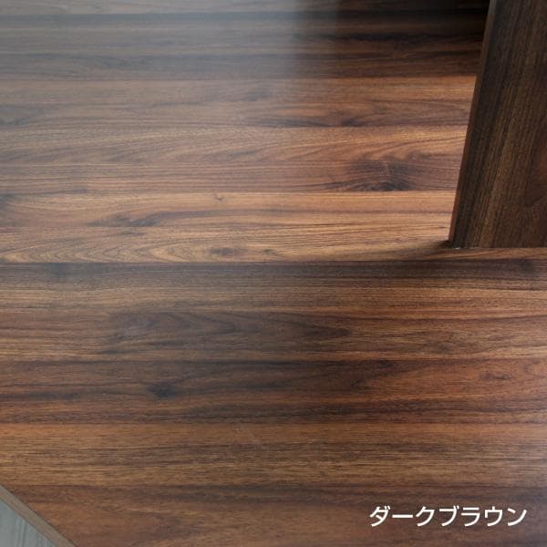 《新品送料無料》パソコンデスク コーナー ハイタイプ 書棚付き ブラウン 北欧風