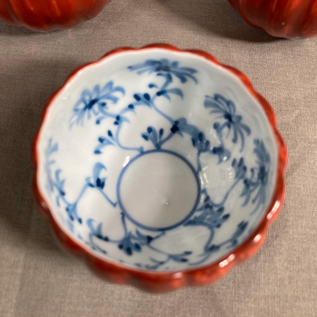 源右衛門】古伊万里の伝統 日本名窯 舘林源右衛門作 染錦朱泥菊文 菊形