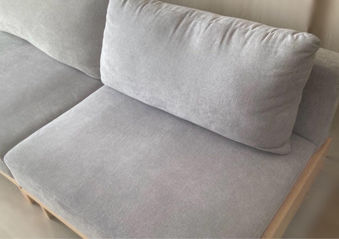 ソファー 2人〜3人掛け グレー リクライニングソファーベッド