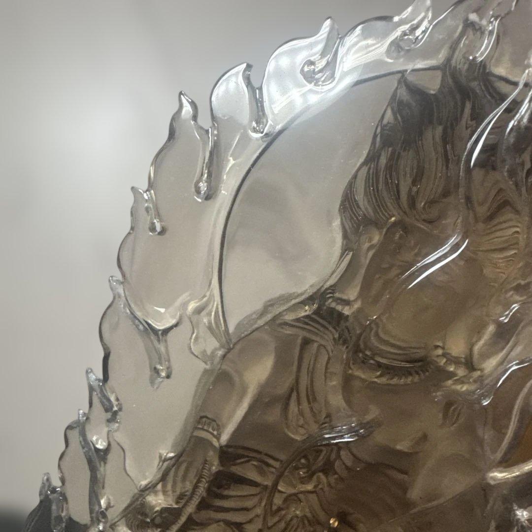 【唯一無二】不動明王 スモーキークォーツ像 台座　23.5cm