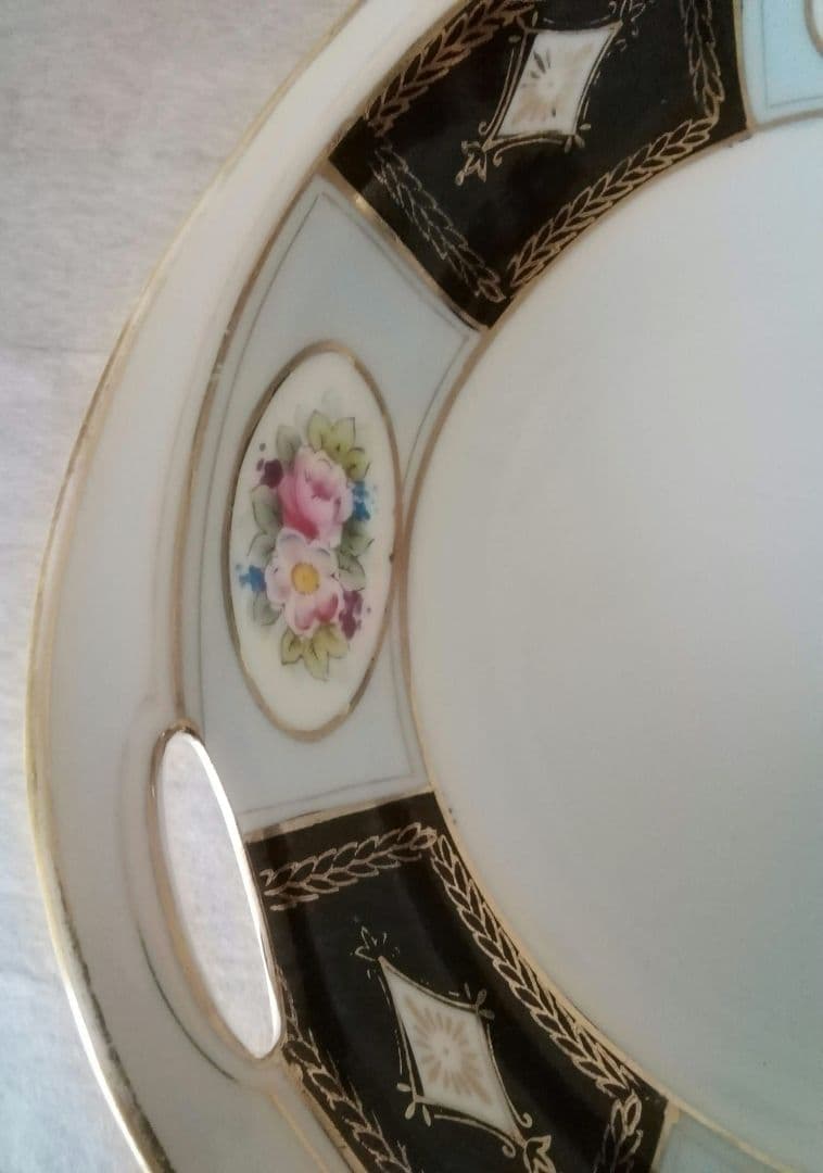 オールドノリタケ コンポート M-JAPAN印 里帰り美品 ハンドペイント