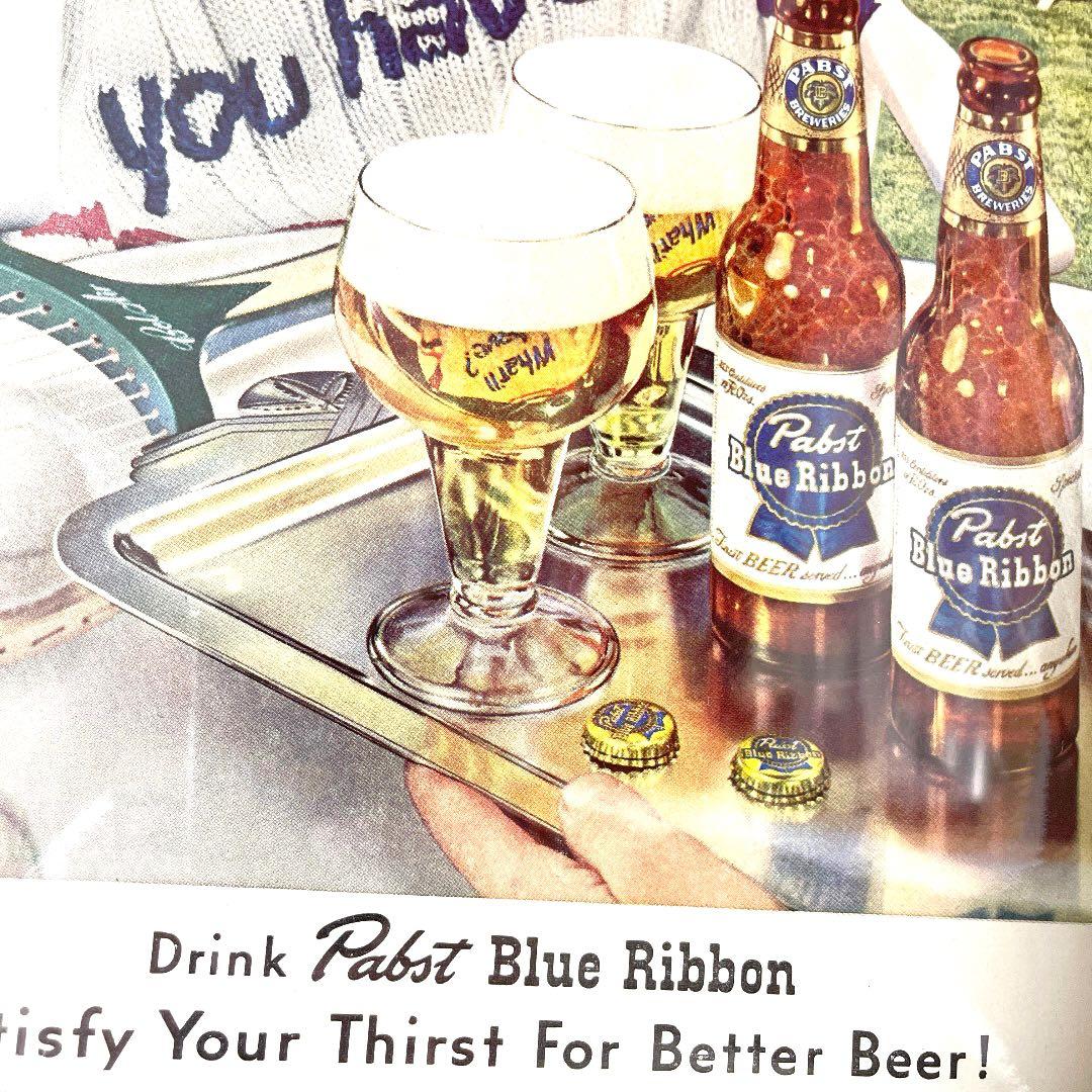 希少品！ Pabst Blue Ribbon パブストブルーリボン 雑誌 広告