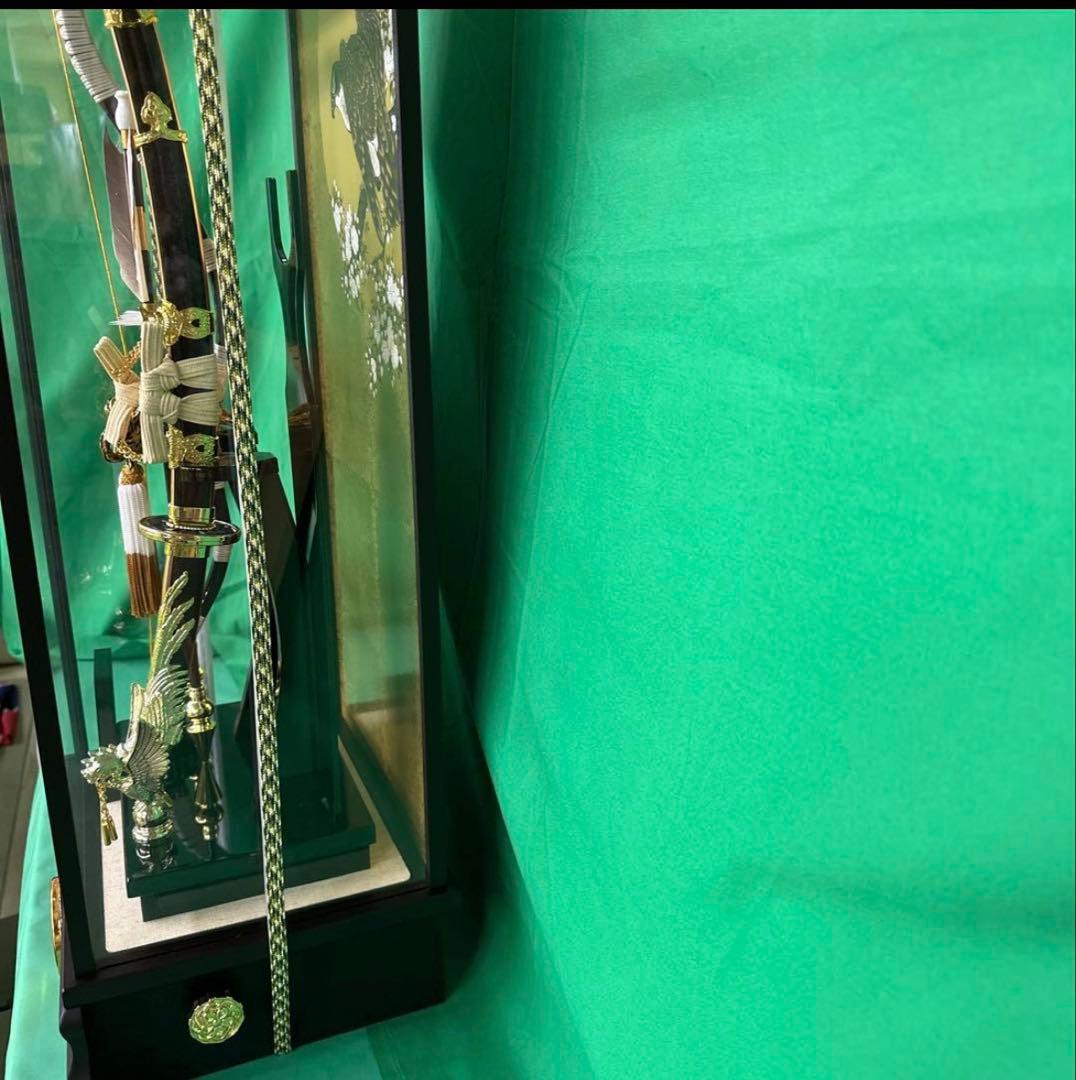 最終値下げ　久月　破魔弓　新永宝２０号　ガラスケース　オルゴール　正月飾り　家紋