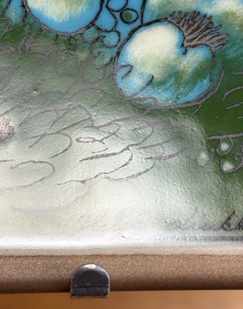 ARABIA ヘルヤ \"Orvokkini tummasilmä\" 陶板画