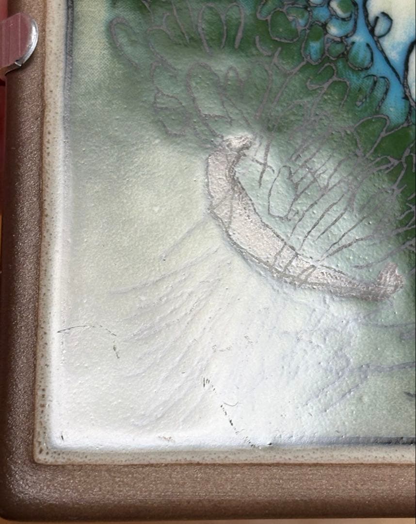 ARABIA ヘルヤ \"Orvokkini tummasilmä\" 陶板画