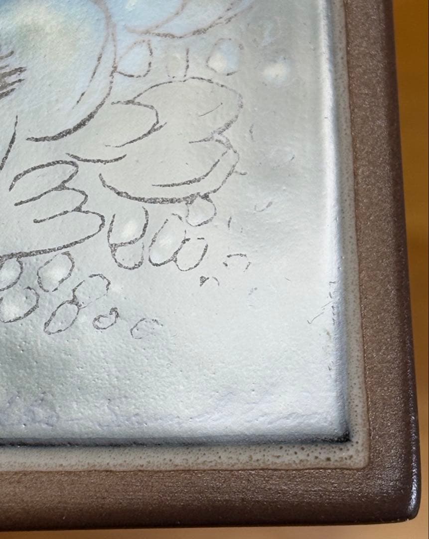 ARABIA ヘルヤ \"Orvokkini tummasilmä\" 陶板画