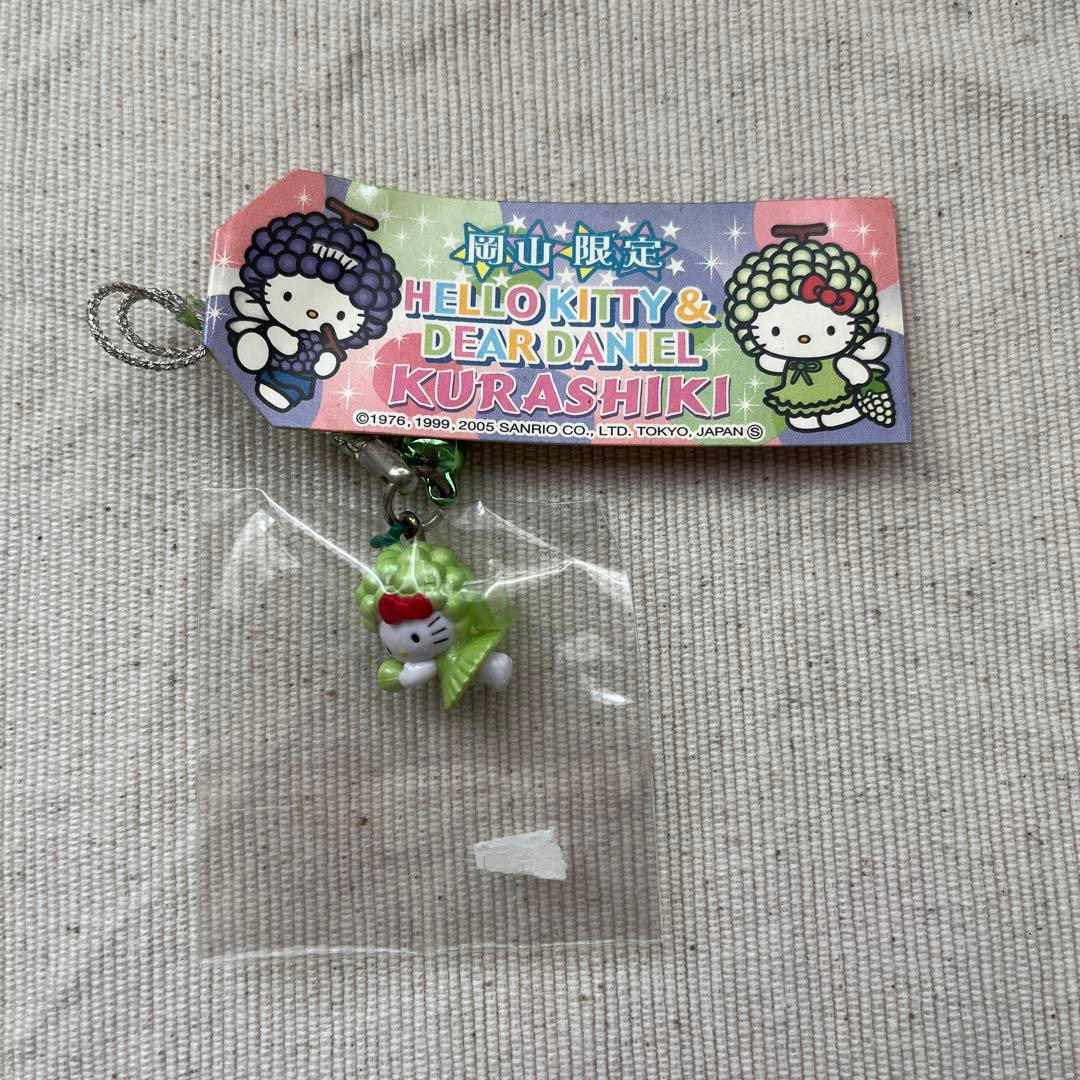 ご当地キティ 岡山限定 4点セット 根付けストラップ キーホルダー