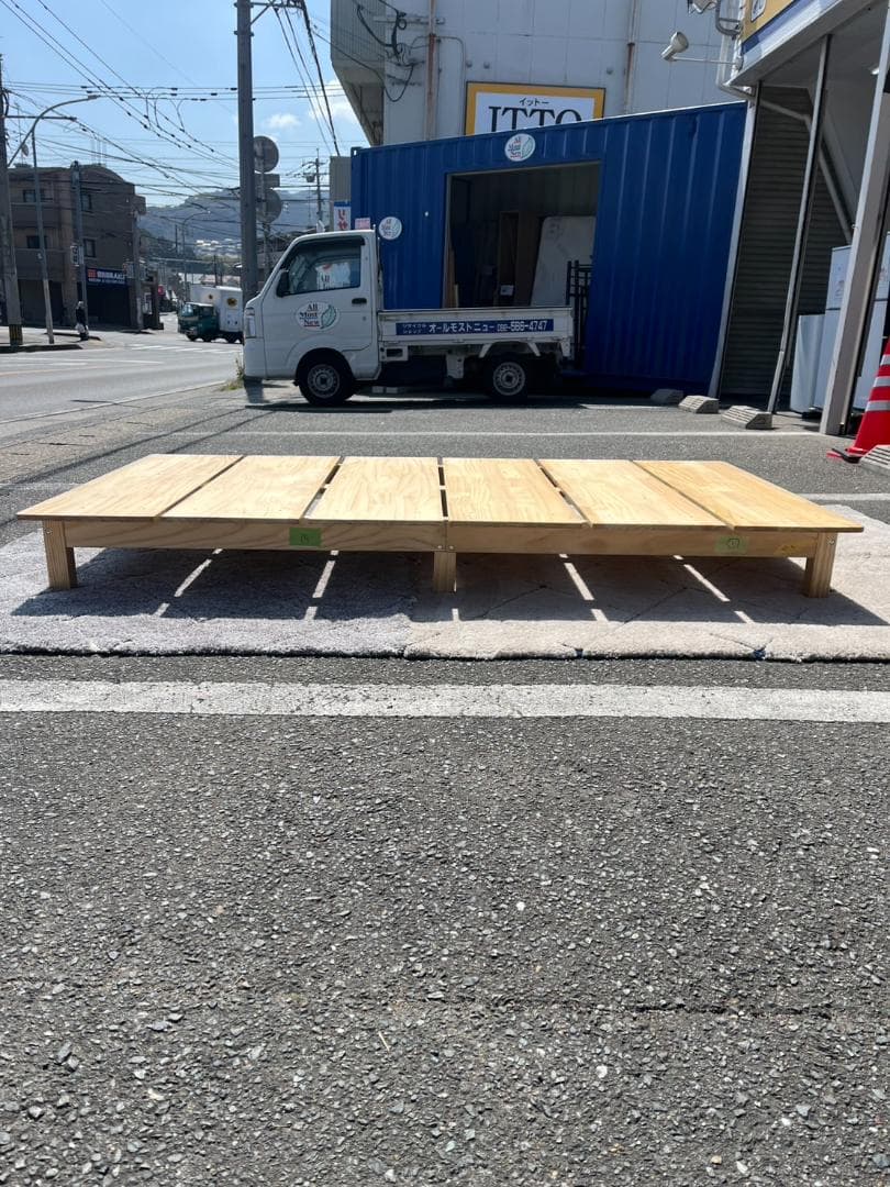 【福岡市限定】【展示品・未使用品】シングルベッドフレーム すのこローベッド