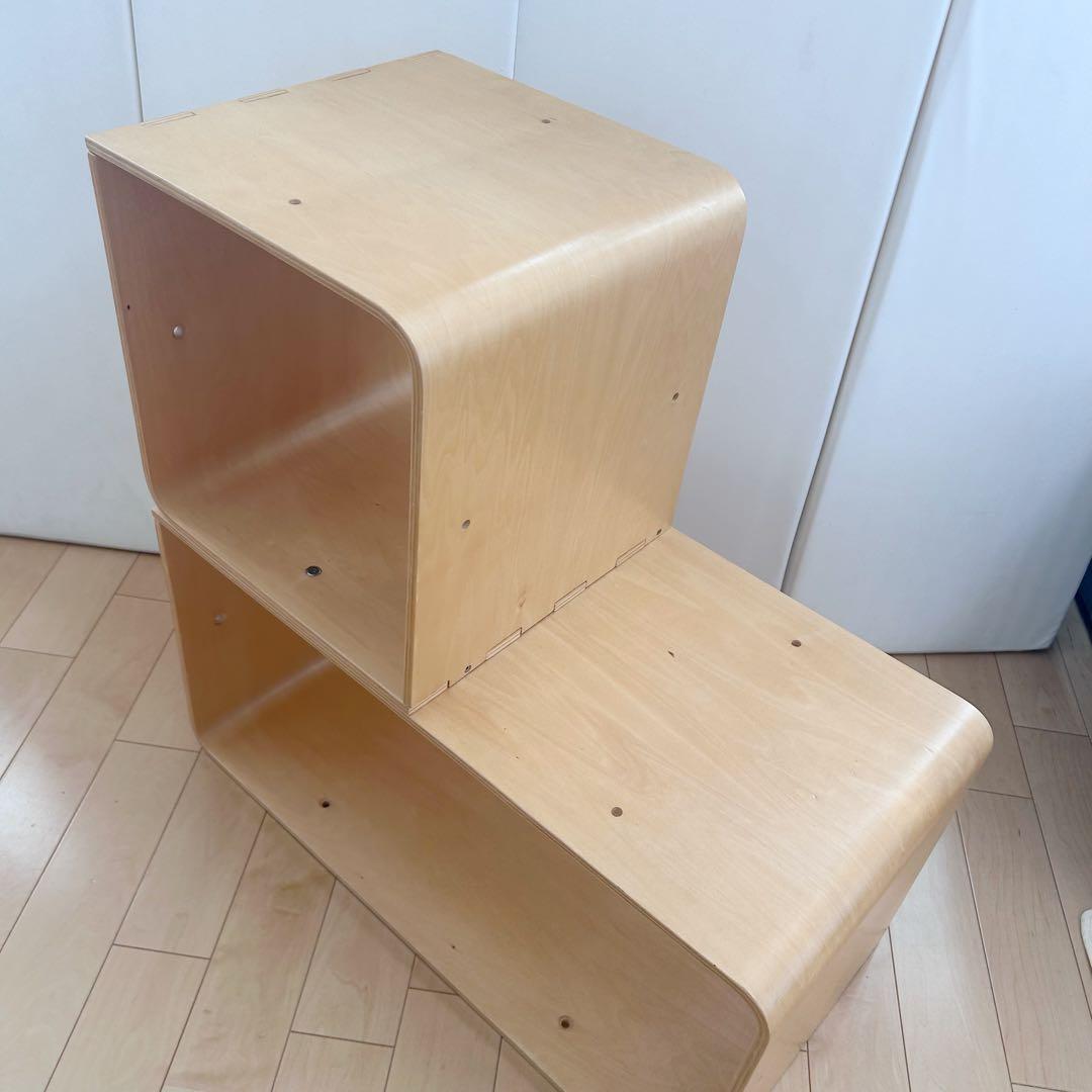 曲木ユニットボックス　ナチュラル　スクエア