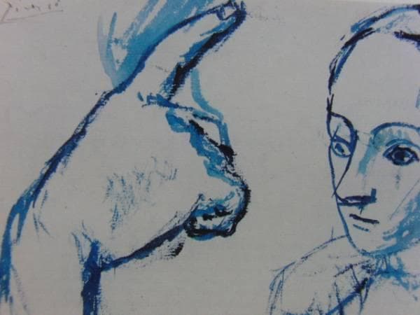 Pablo Picasso、Jrune Fille au Doigt ①