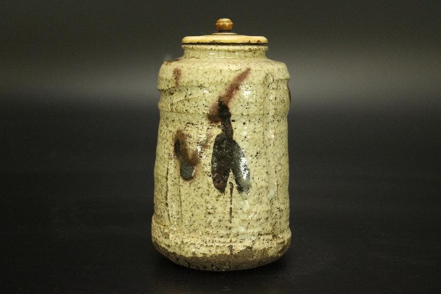 古美術 茶道具 織部 時代 茶入 良蓋(A773)