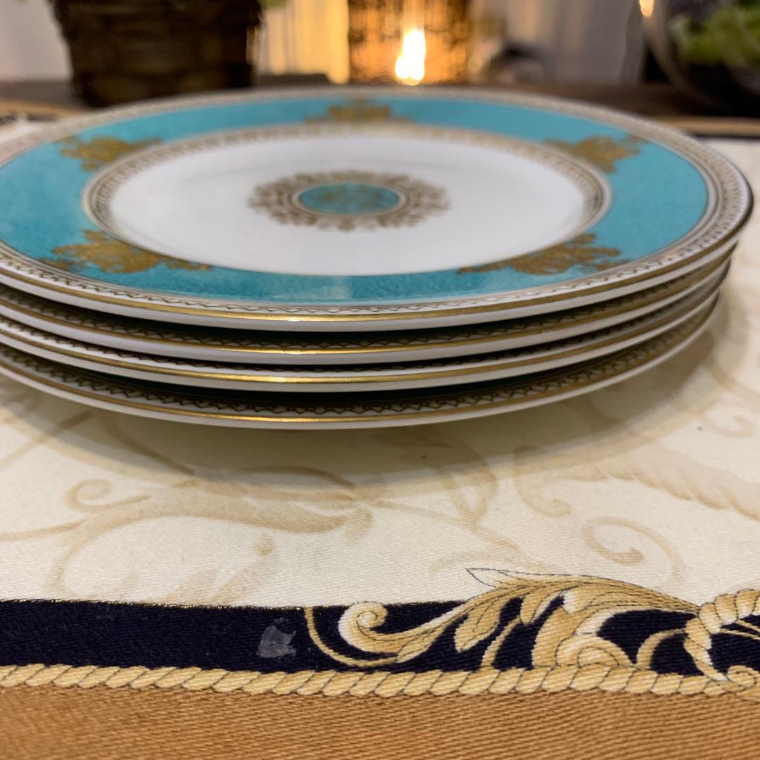 ウェッジウッド コロンビア　パウダー　ターコイズ　17.5cmケーキプレート