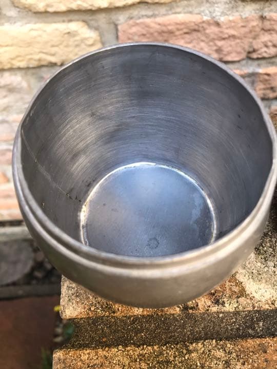 古い香港製錫の茶入れ二つセット　 骨董