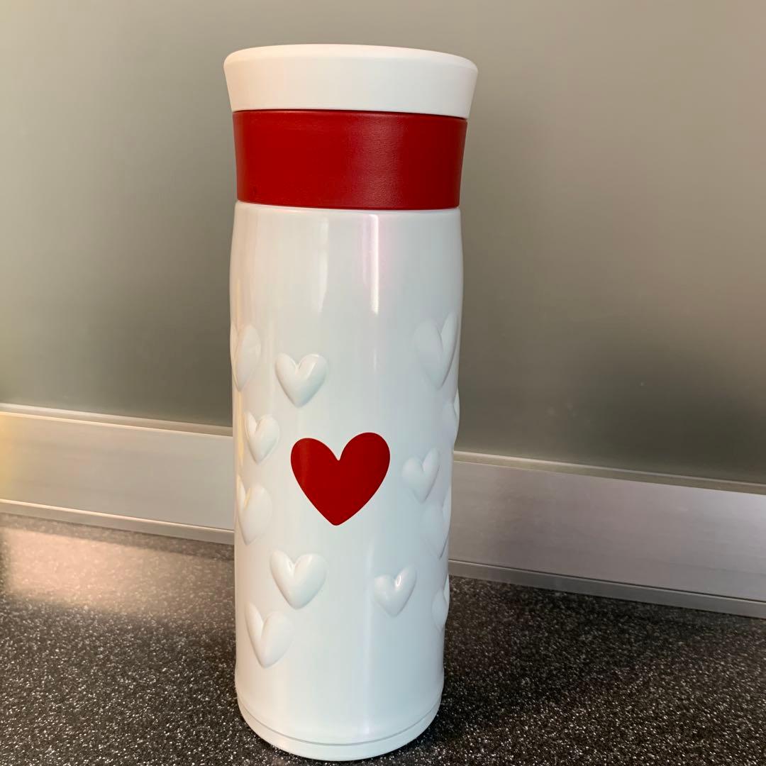 ② スタバ ステンレス バレンタイン ハート 2015 ホワイト×レッド 送料