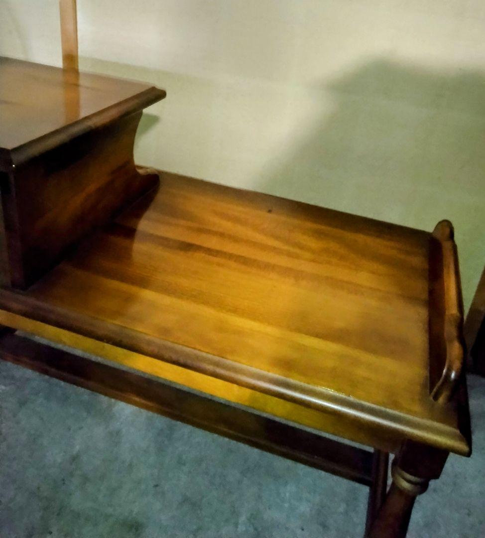 【カリモク】テレフォンベンチ電話台ローテーブルヴィンテージ