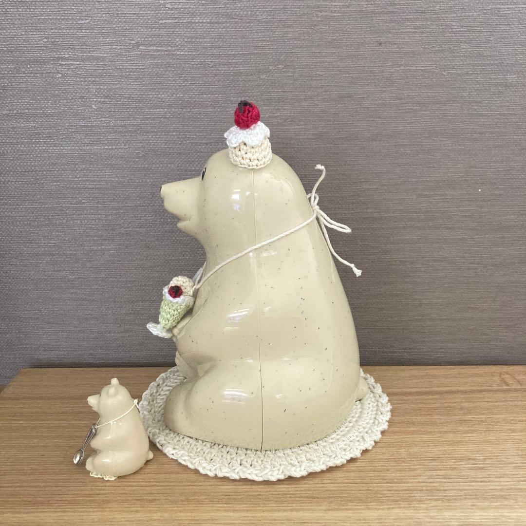 しろくま貯金箱&ガチャ　メロンクリームソーダ　マット&スプーンつき　4点セット