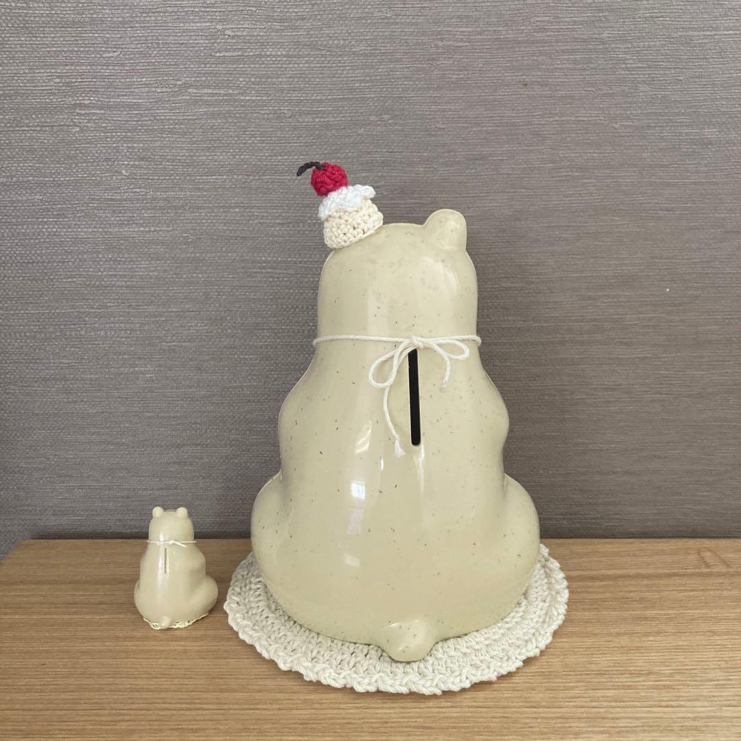 しろくま貯金箱&ガチャ　メロンクリームソーダ　マット&スプーンつき　4点セット