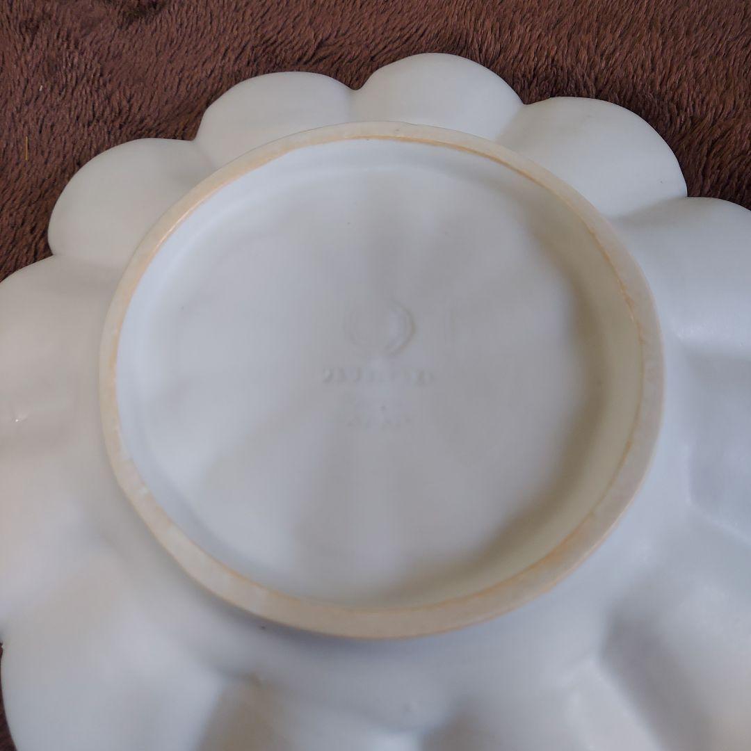 臼杵焼 輪花十二弁浅鉢 白 計８枚 新品３枚 使用済５枚 セット