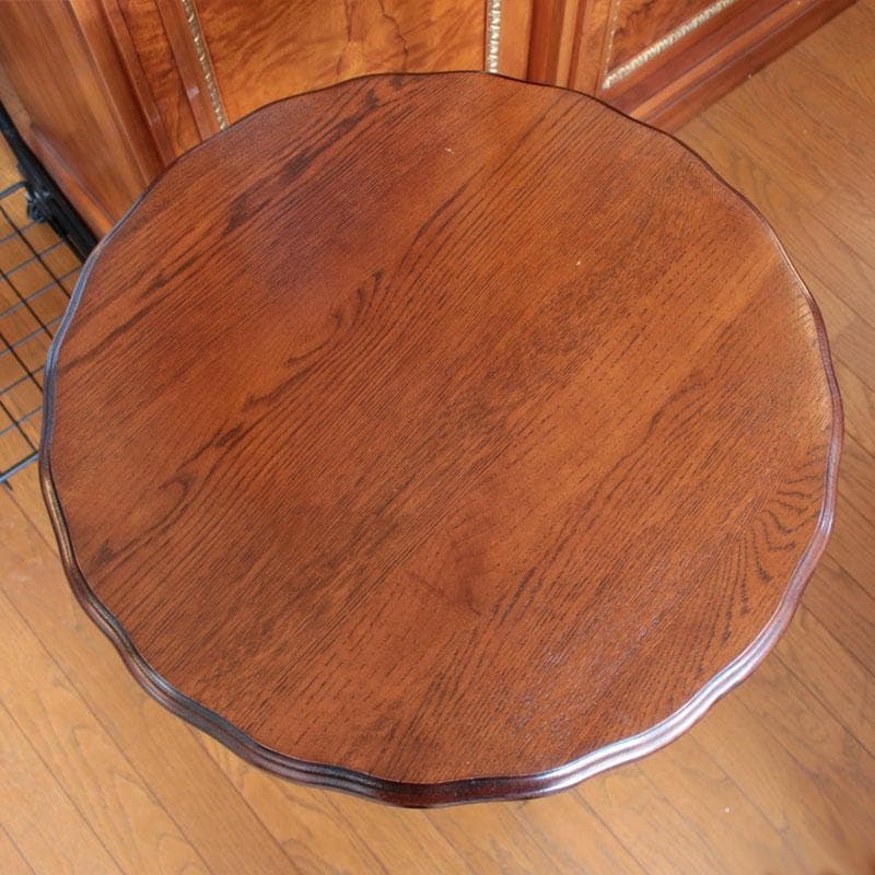 ラウンドサイドテーブル Φ52cm 丸形 花台 ツイストレッグ 627-021