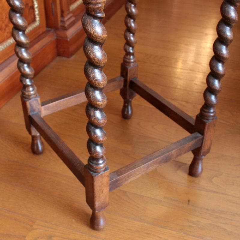 ラウンドサイドテーブル Φ52cm 丸形 花台 ツイストレッグ 627-021