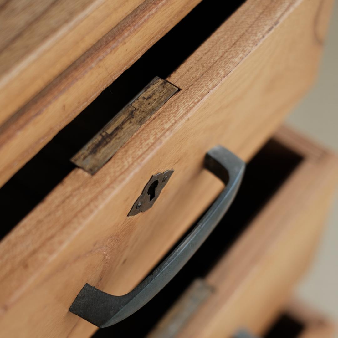 ケヤキ 片袖机 古道具 古家具