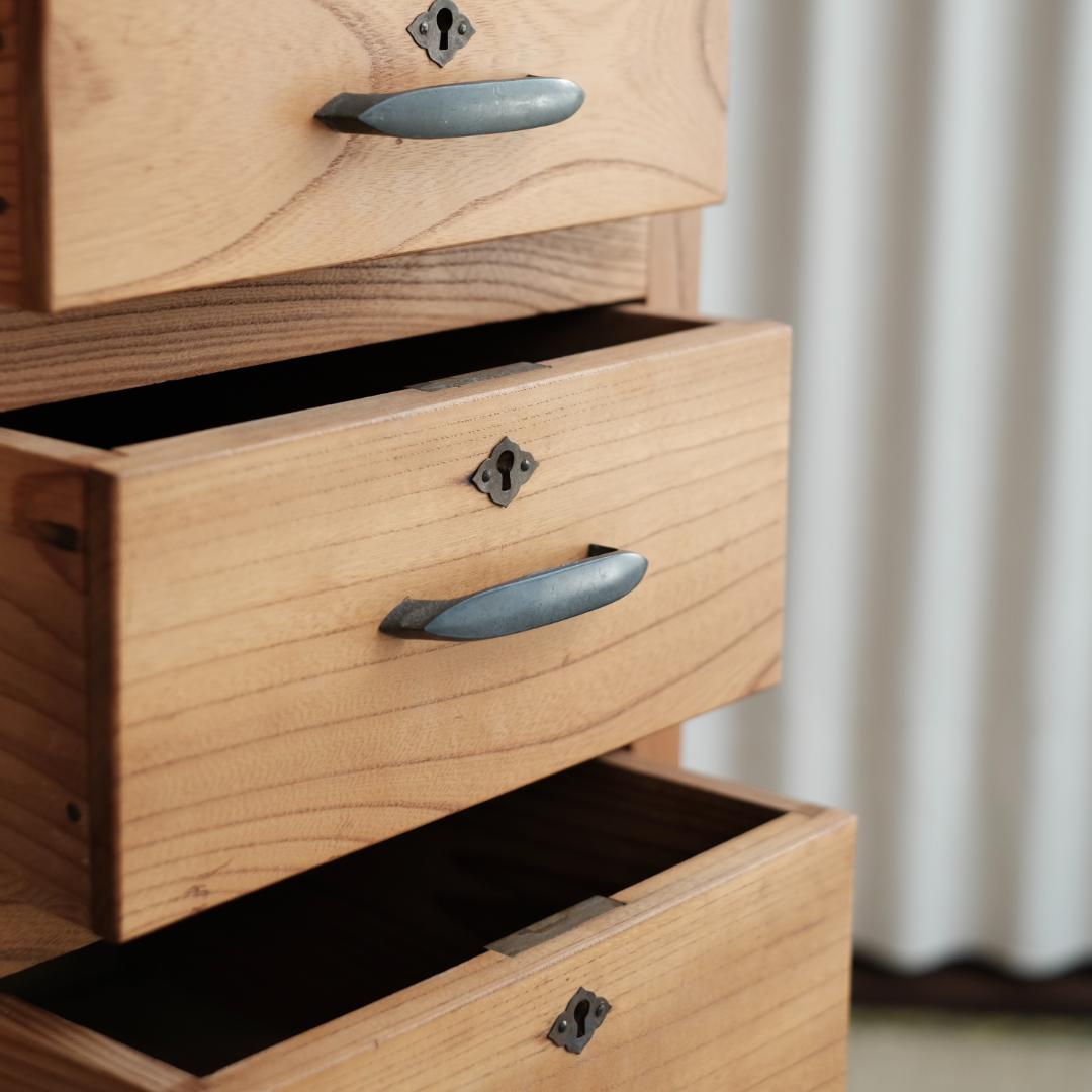 ケヤキ 片袖机 古道具 古家具