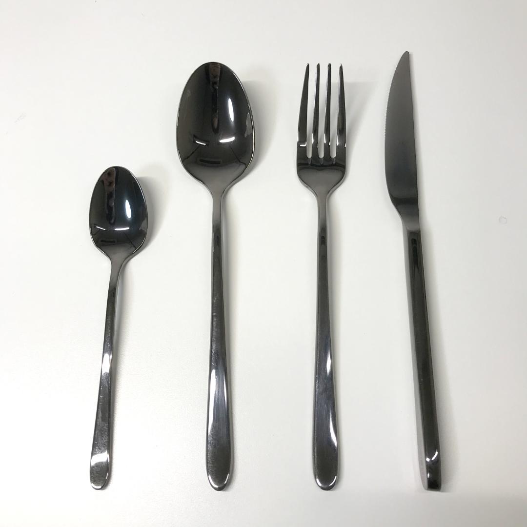 【未使用品】Barazzoni カトラリー 24P チタンシャイン マラカイト