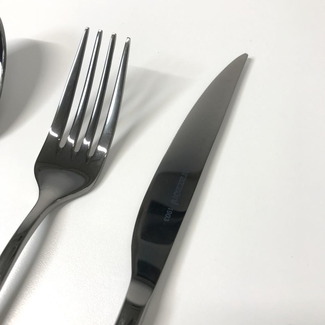 【未使用品】Barazzoni カトラリー 24P チタンシャイン マラカイト