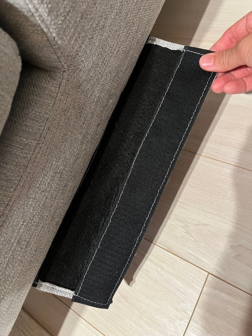 布張りカウチソファ(NポケットA15LC DR-MGY)