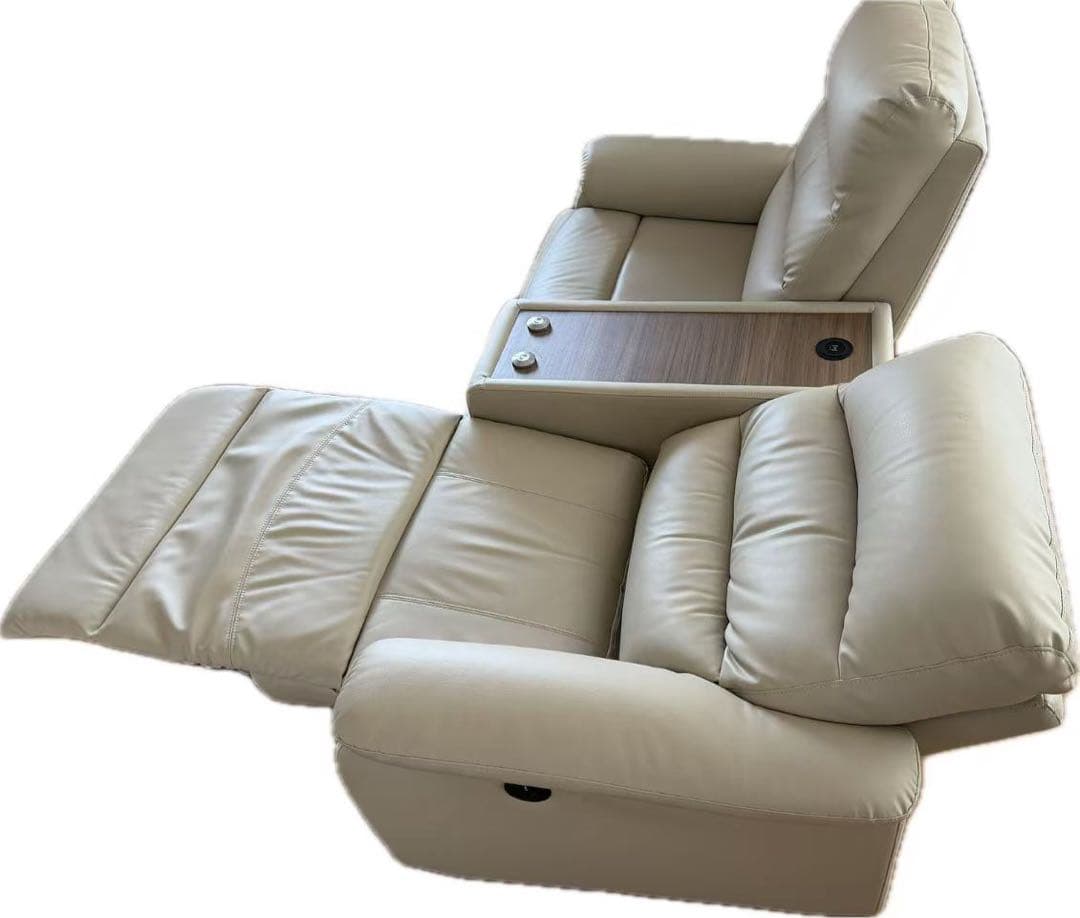 NITORI 電動ソファ（2人掛け／収納テーブル付き）