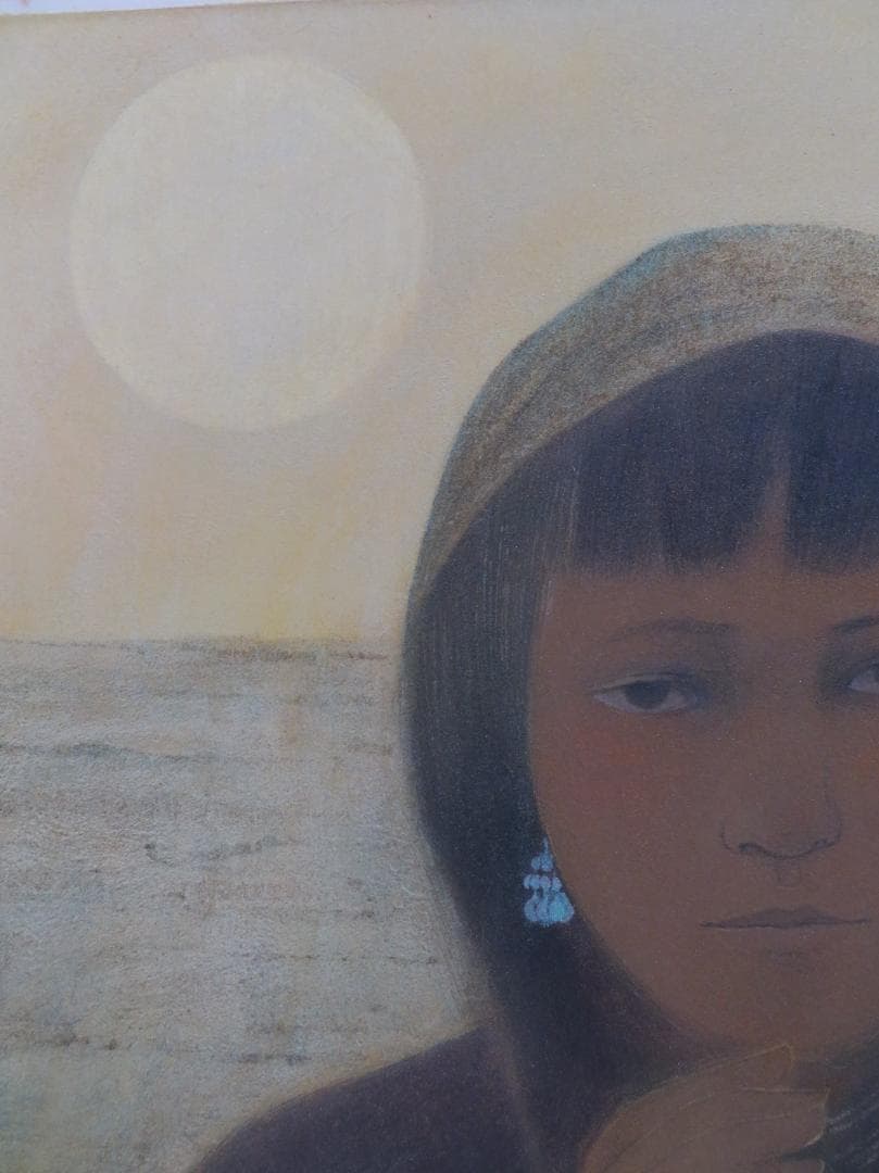 ◆小林五浪　「砂漠の少女」　日本画   P12号　福島県に五浪美術記念館◆