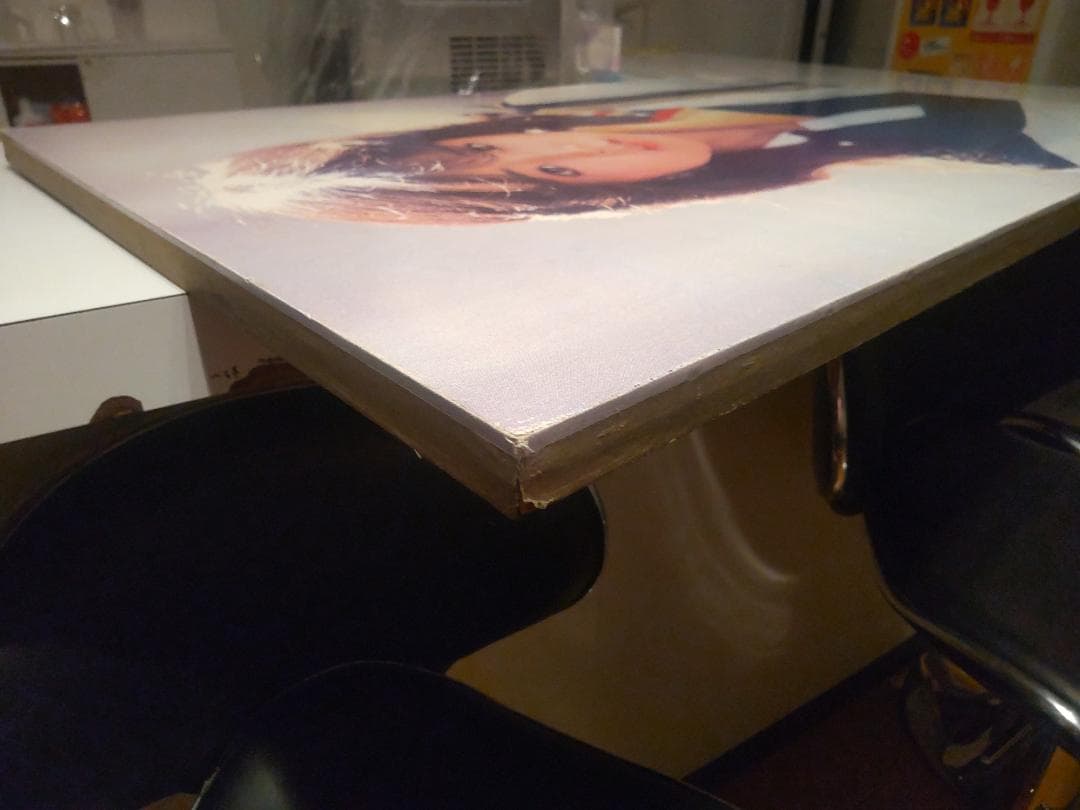 廃番★非売品★70年代★貴重 川島なお美 特大 木製 額縁 プロマイド ポスター