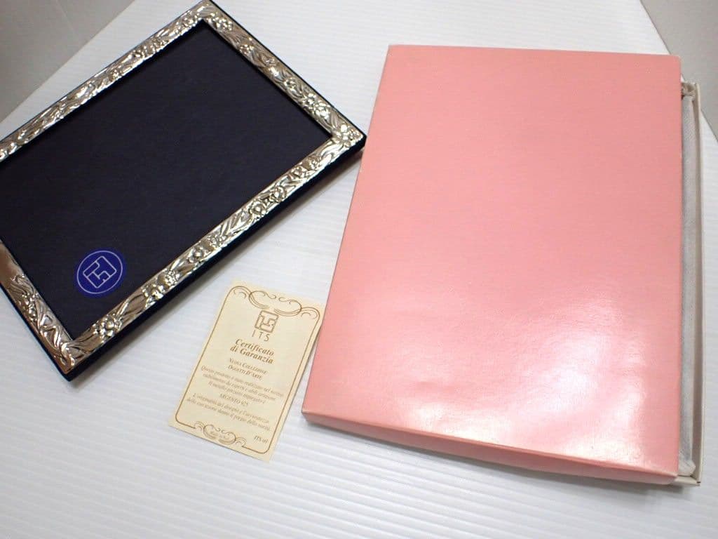 【未使用】 イタリア製 ITS社 銀製フォトフレーム 写真立て シルバー925